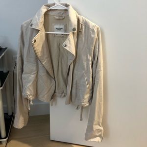 Abercrombie & Fitch tan moto jacket